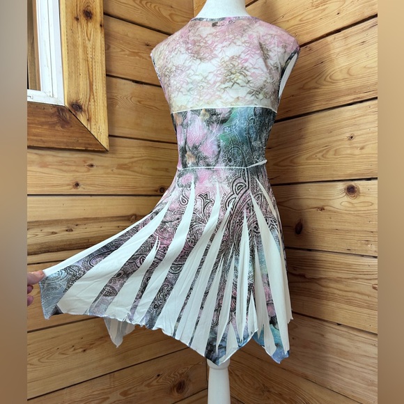 Vintage Women’s XL Babydoll Dress A-Line Twirl Tulip Lace Fairy Pink Blue White - Picture 10 of 13